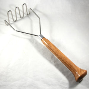 PM-E Potato Masher Red Oak With Stainless Steel