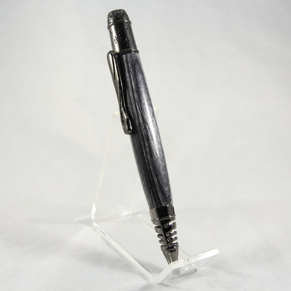 D-GH Dog Lover Black and Gray Laminate Twist Pen With Gun Metal Trim