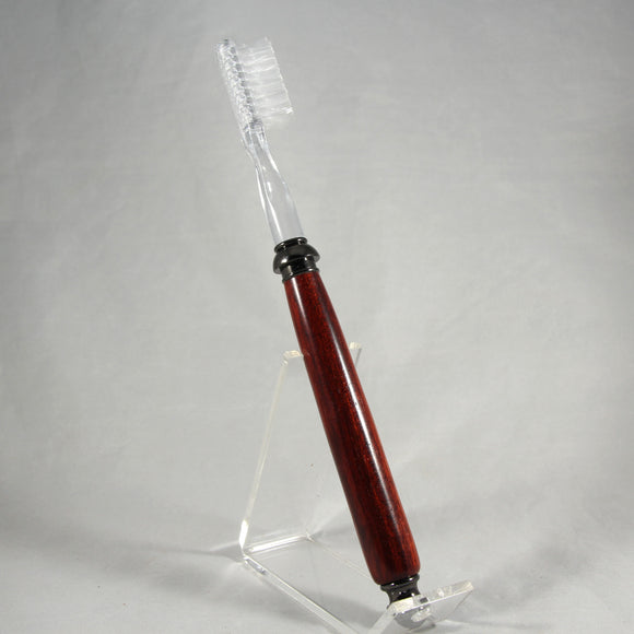 TB-B Toothbrush Handle Bloodwood  With Gun Metal Trim