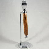 RS-AD Razor Handle Zebrawood With Stand