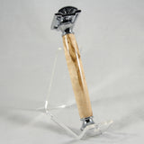 RS-FC Safety Razor Handle Ambrosia Maple With Chrome Trim