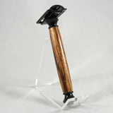 RS-FE Safety Razor Handle Zebrawood With Gun Metal Trim