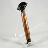 RS-FE Safety Razor Handle Zebrawood With Gun Metal Trim