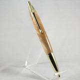 SC-AA Senator Click Pen Maple Burl With Gold Trim