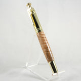 PCL-E Pistol Click Pen Curly Maple With Gold Trim