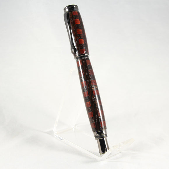 ER-AD Executive Rollerball Segmented Wenge and Padauk With Gun Metal Trim