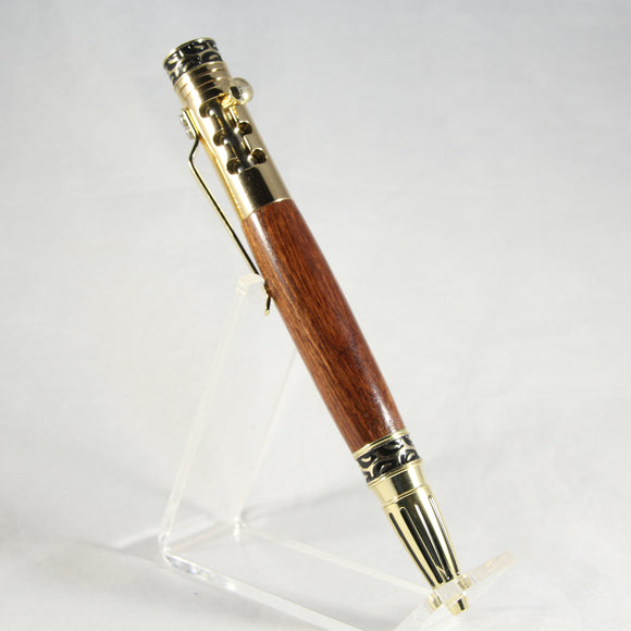 GS-DC Gear Shift Tambuti Pen With Gold Trim