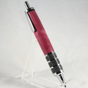HC-D Handy Thick Purple Heart Click Pen With Chrome Trim