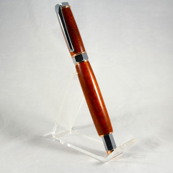 HMR-E Hexagon Magnetic Rollerball Padauk With Chrome Trim