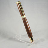 HMR-F Hexagon Magnetic Rollerball Walnut With Gold Trim