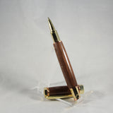 HMR-F Hexagon Magnetic Rollerball Walnut With Gold Trim