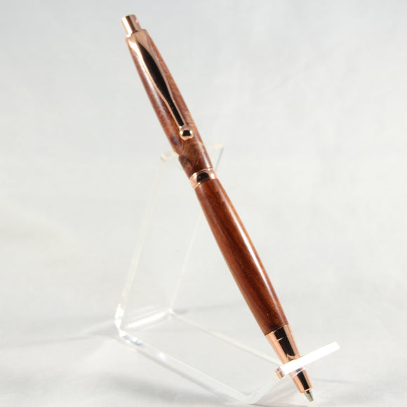 S-BGF Slimline Rosewood Pencil With Rose Gold Trim