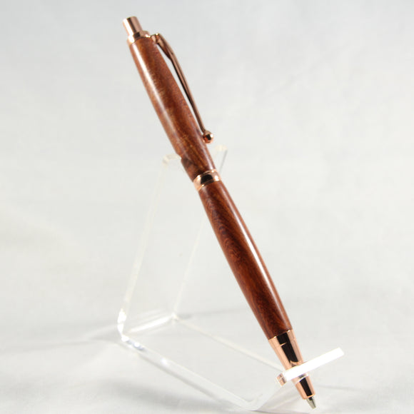 S-BGF Slimline Rosewood Pencil With Rose Gold Trim