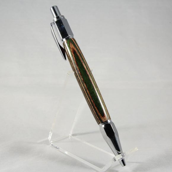 VXP-B Vertex 2mm Click Pencil Brown and Green Laminate With Chrome Trim