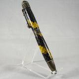 HB-G Honey Bee Twist Pen Black/Yellow Acrylic Honeycomb With Pewter Trim