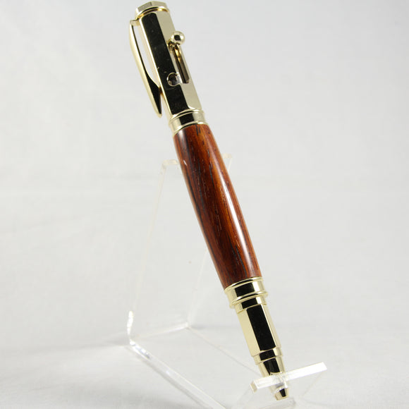 VB-B Vertex Cocobolo Bolt Action Pen With Gold Trim