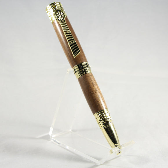 MS-AA Music Lover Twist Pen Walnut With Gold Trim