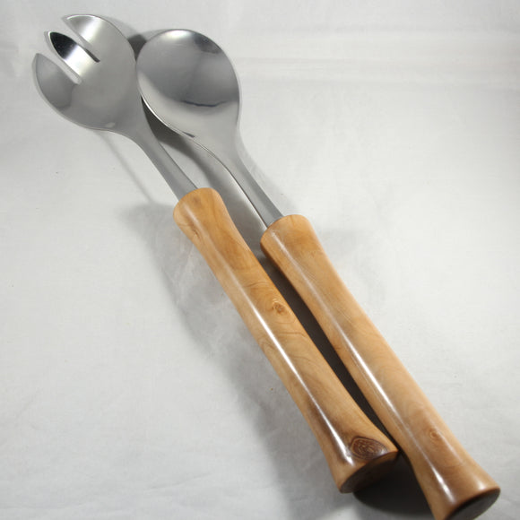 SS-I Salad Fork and Spoon Set Bradford Pear With Stainless Steel