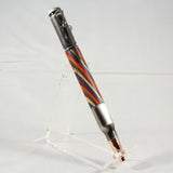 B-DDC Bolt Action Multi Color Laminate Pen With Antique Pewter Trim