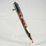 B-DDC Bolt Action Multi Color Laminate Pen With Antique Pewter Trim