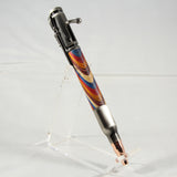 B-DDC Bolt Action Multi Color Laminate Pen With Antique Pewter Trim