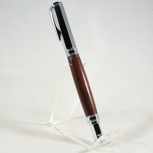 VR-AGD Vertex East Indian Rosewood Rollerball With Chrome Trim