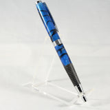 A-IB Comfort Blue and Black Acrylic Twist Pen With Chrome Trim