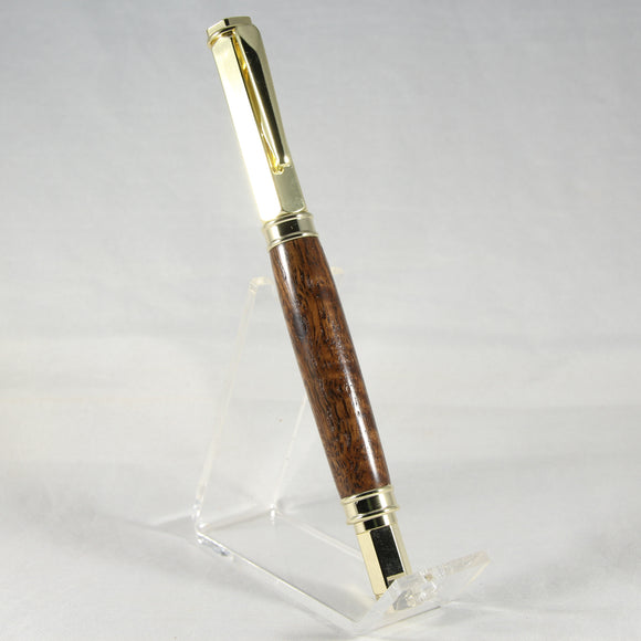 VR-AGI Vertex Rosewood Rollerball With Gold Trim