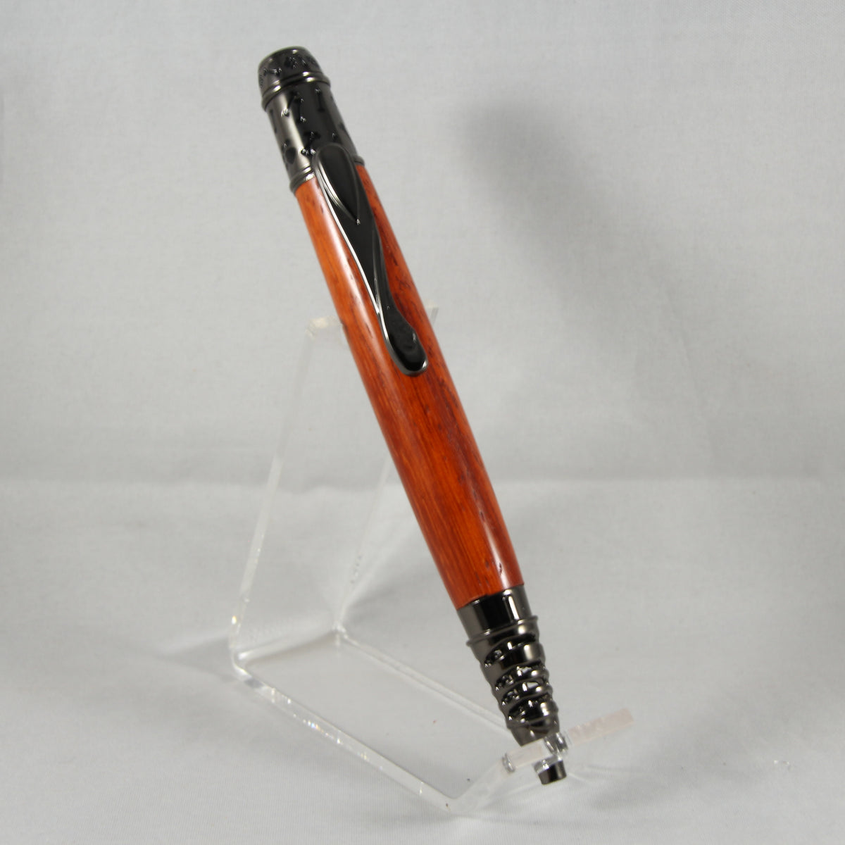 D-HE Dog Lover Padauk Twist Pen With Gun Metal Trim – Pens With A Purpose