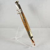 ERF-E Eagle Rifle Click Pen Teak With Antique Brass Trim