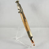 ERF-F Eagle Rifle Click Pen Zebrawood With Antique Brass Trim