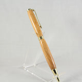 S-BID Slimline Olivewood Twist Pen with Gold Trim