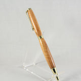 S-BID Slimline Olivewood Twist Pen with Gold Trim