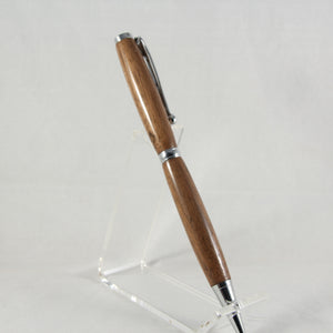 S-BIE Slimline Walnut Twist Pen with Chrome Trim