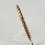 S-BIF Slimline Walnut Twist Pen with Antique Brass Trim