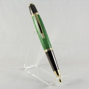 G-GH Gatsby Green Laminate Twist Pen With Gold Trim