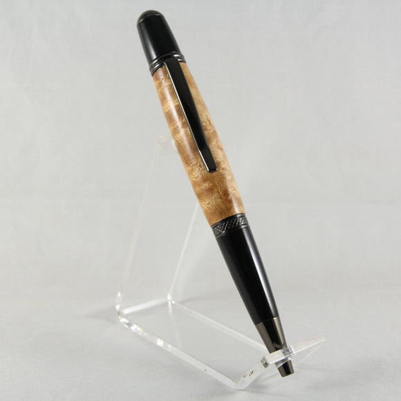G-HD Gatsby Quilted Maple Twist Pen With Gun Metal Trim
