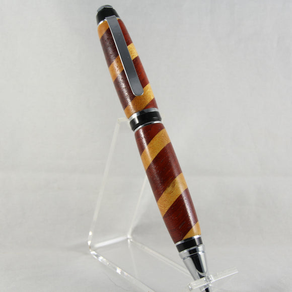 CG-CF Cigar Padauk & Osage Orange Twist Pen With Chrome Trim