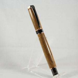 HMR-H Hexagon Magnetic Rollerball Black Limba With Chrome/Copper Trim