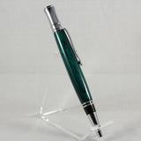 E-AIH Executive Green Laminate Twist Pen With Chrome Trim