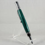 E-AIH Executive Green Laminate Twist Pen With Chrome Trim