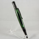 E-AII Executive Green and Black Laminate Twist Pen With Gun Metal Trim