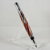 E-BOA Executive Multi Colored Laminate Twist Pen With Chrome Trim