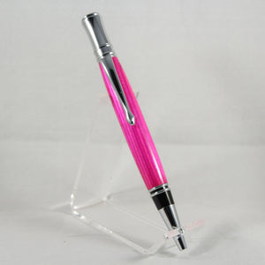 E-BOC Executive Pink Laminate Twist Pen With Chrome Trim