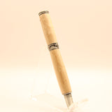 SLD-D Dolphin Curly Maple Rollerball Pen With Antique Pewter