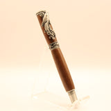 SLD-E Dolphin Walnut Rollerball Pen With Antique Pewter