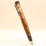 BB-AB Baseball Brown Laminate Twist Pen With Antique Bronze Trim
