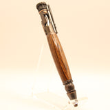 BB-AB Baseball Brown Laminate Twist Pen With Antique Bronze Trim
