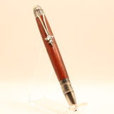JL-G Jet Liner Padauk Twist Pen With Antique Pewter Trim