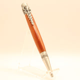 MD-I Medical Red Heart Twist Pen With Antique Pewter Trim
